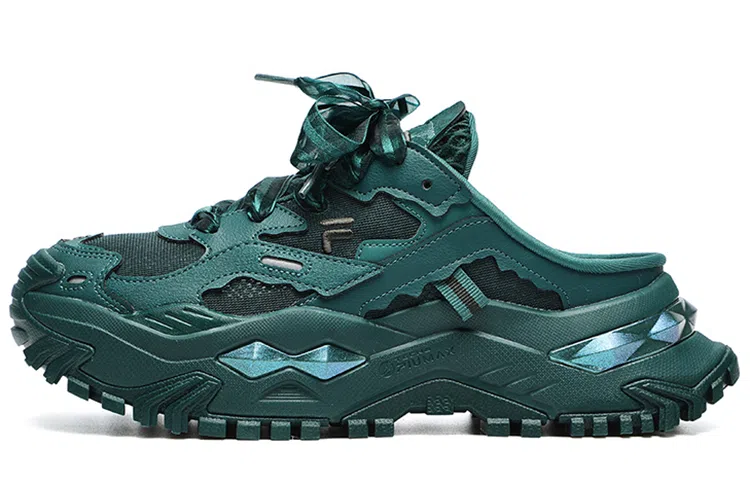 FILA Fusion Bianco Mule Forest Green