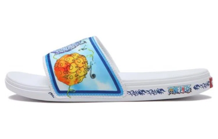 Vans Lacostaslide-on "Devil Fruit" White