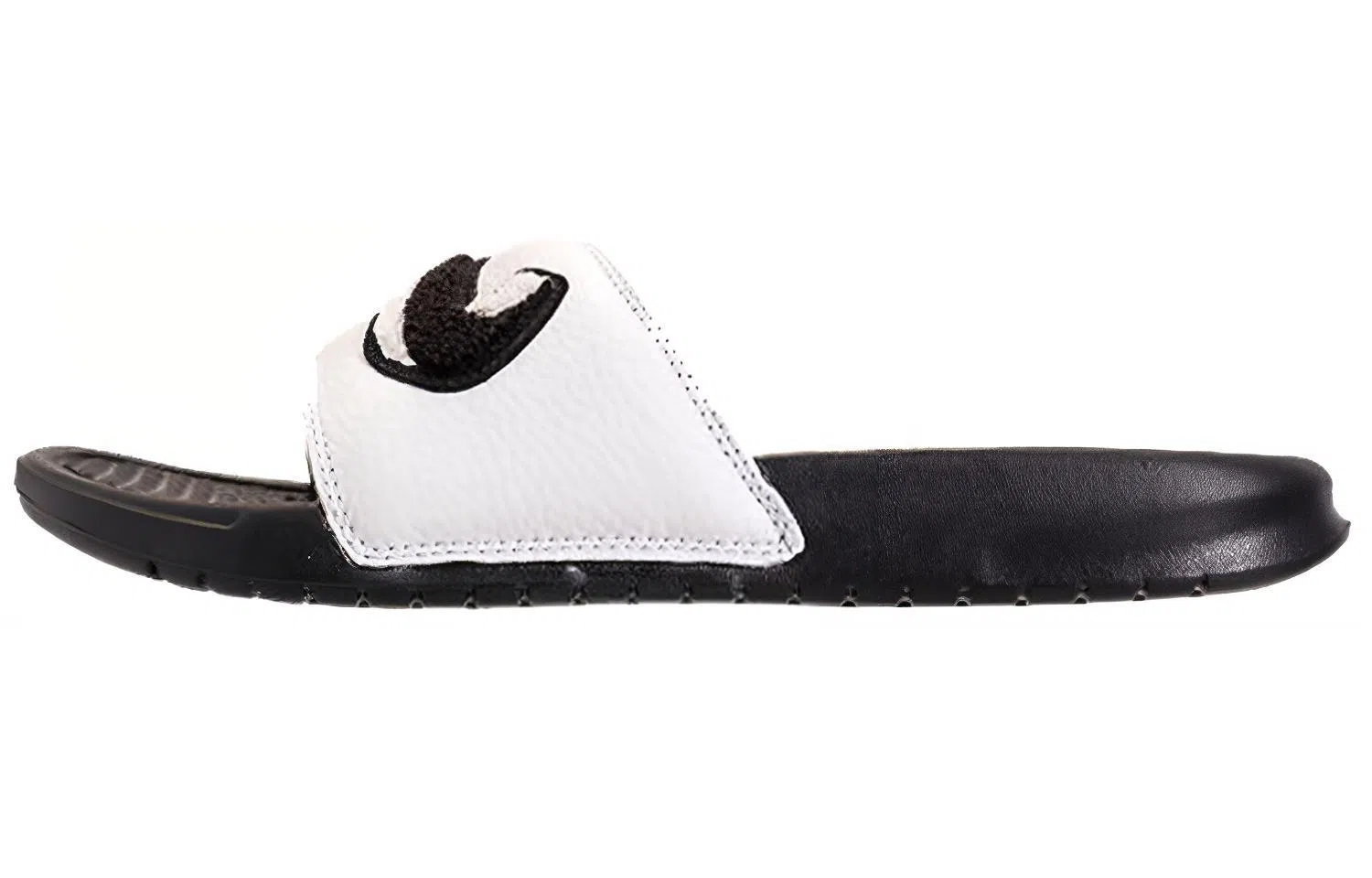 Nike Just Do It Chenille Slides Black White