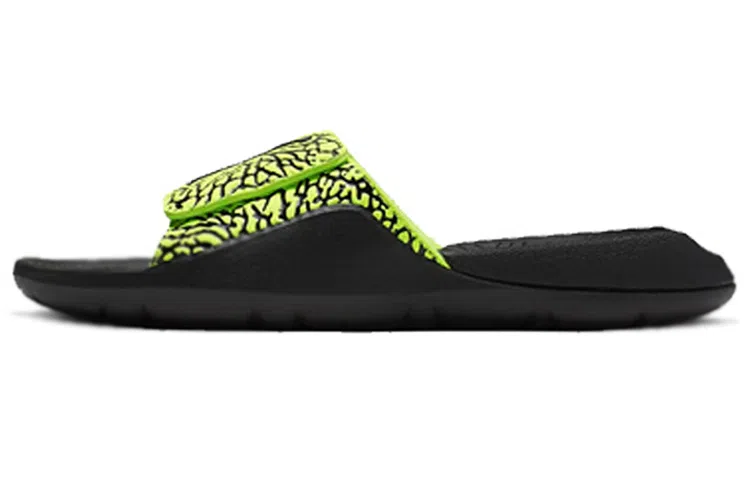 Jordan Slides Black Yellow