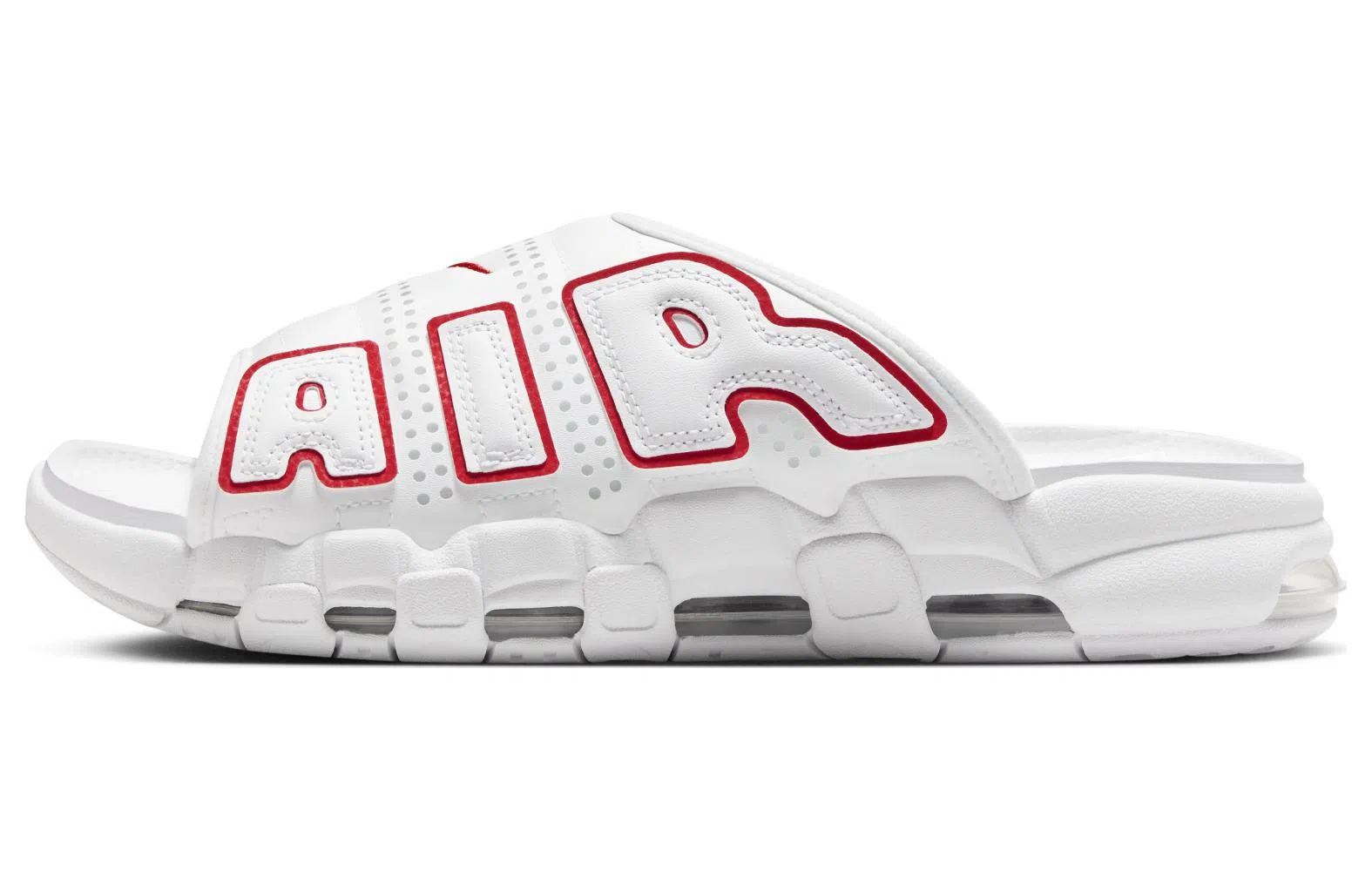 Nike Air More Uptempo Slide White Red