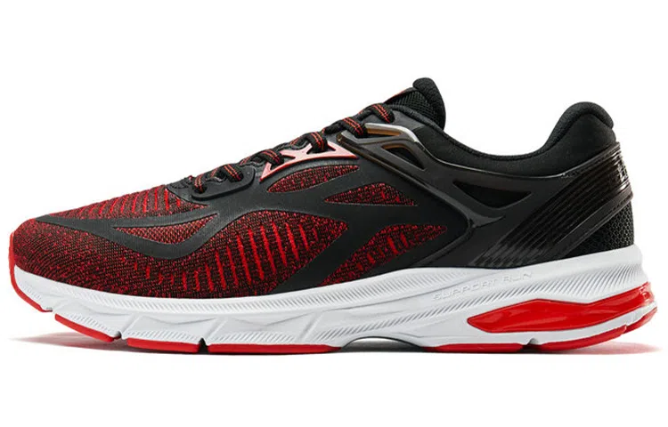 Xtep Breathable Mesh Low Sneakers Black Red