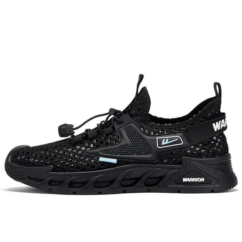 Warrior Mesh Thick Sole Sneakers Black