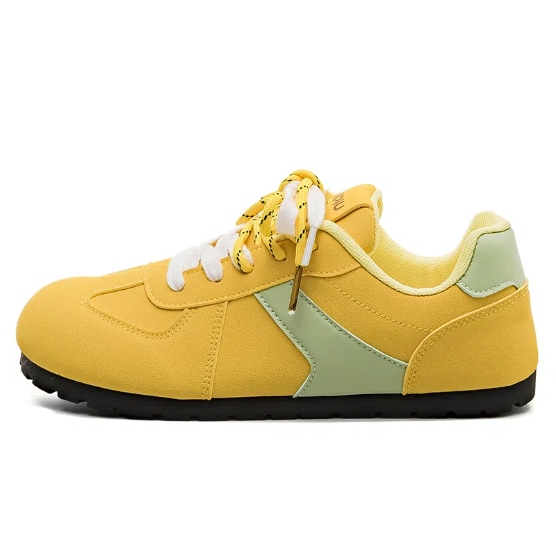 HUANQIU Low Top Casual Sneakers Yellow