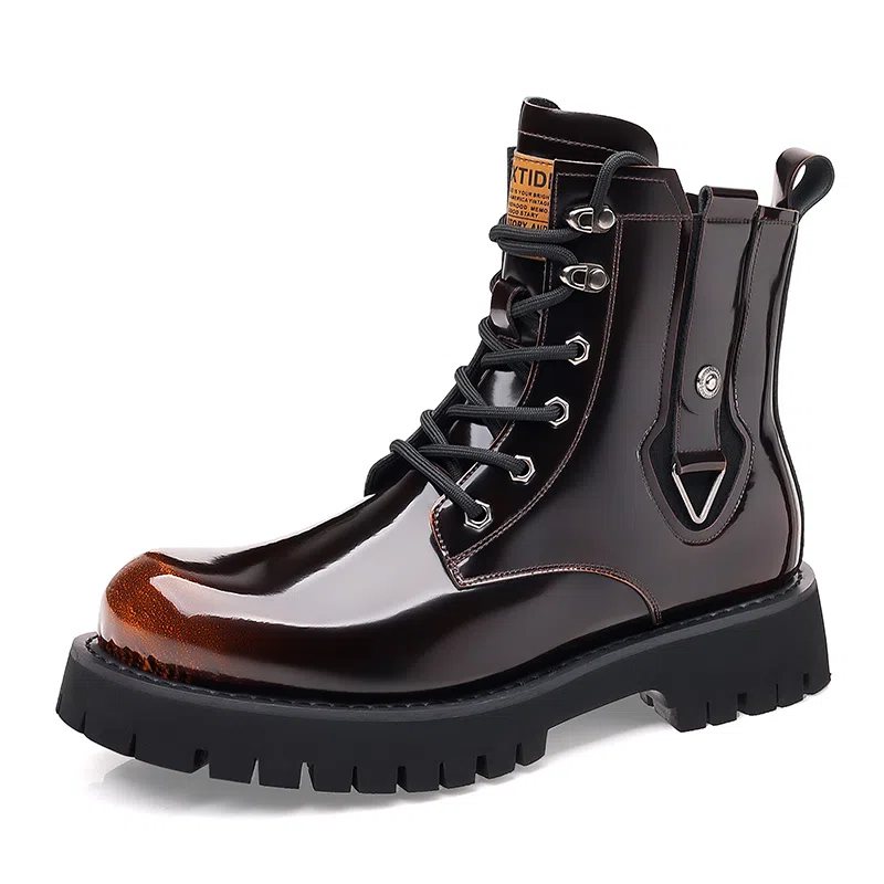 铭意途 二层牛皮 舒适时尚 短筒 马丁靴 男女同款