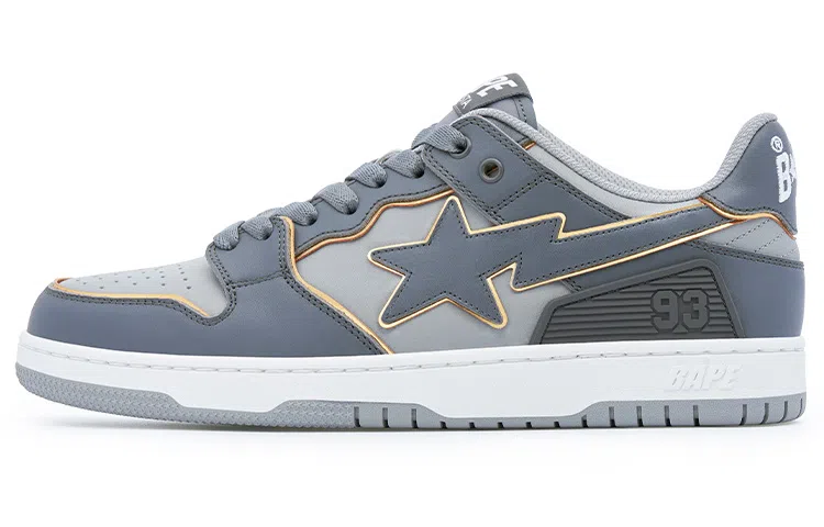 A BATHING APE SK8 Grey White