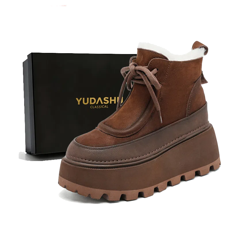 YUDASHU Winter Shearling Boots