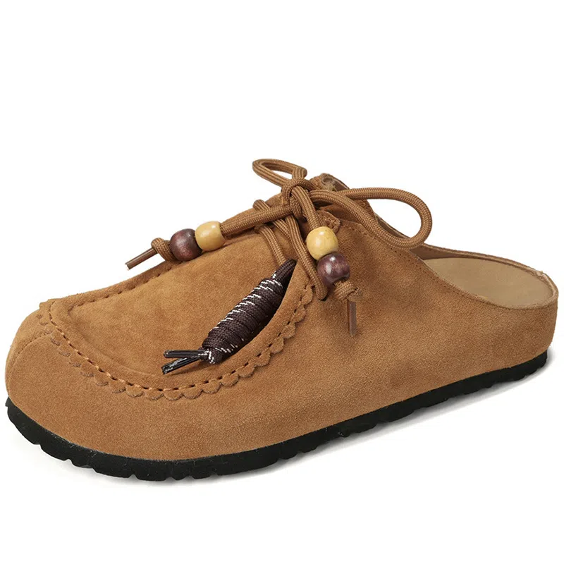 GOSO Kangaroo Leather Platform Slides