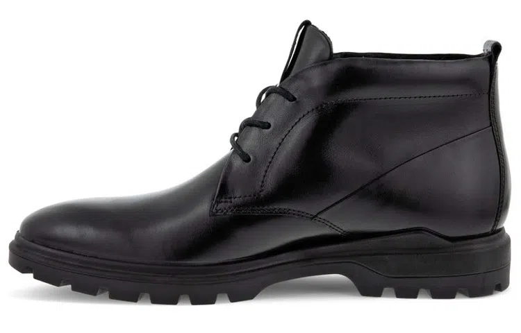 ECCO Suit Type Walk Series Lace-up Short Boots Black