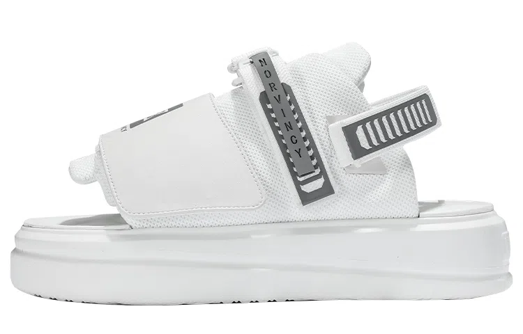 NORVINCY Platform Sandals White