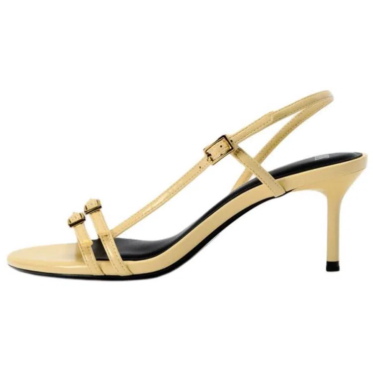 ZARA PU Sandals Yellow