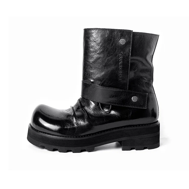Huanzhe Black Platform Boots