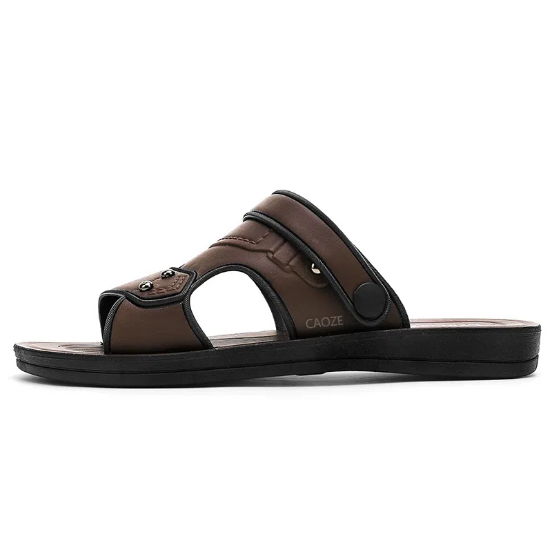 潮泽 超纤皮 时尚潮流百搭 沙滩凉鞋 男款