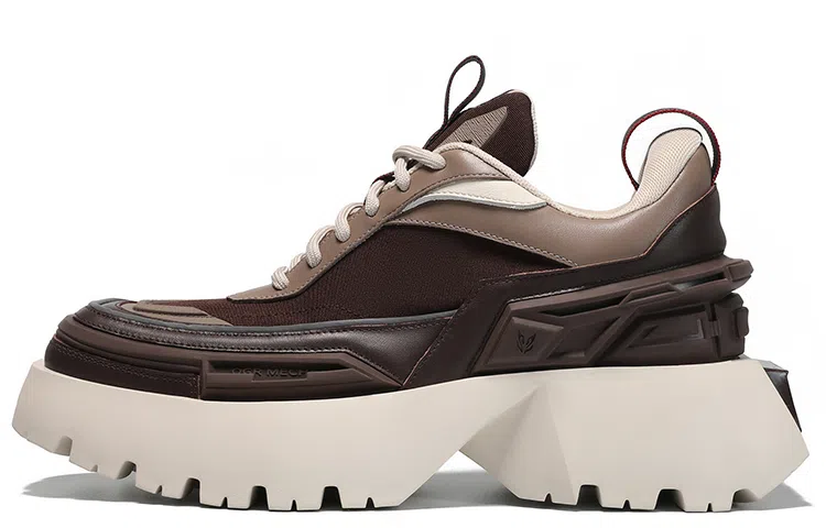 OGR 5cm Platform Sneakers Gravel Brown