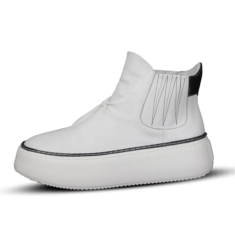 Taidian Chelsea Boots White