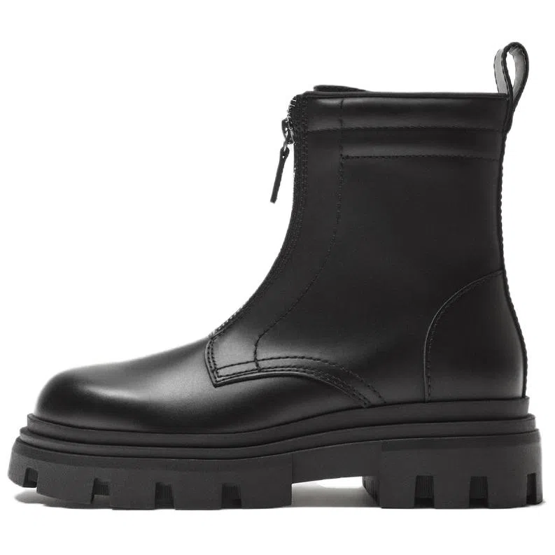 ZARA PU Boots Black