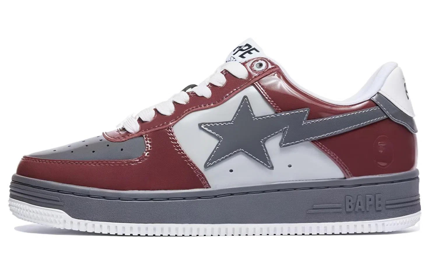 A BATHING APE STA Burgundy Grey