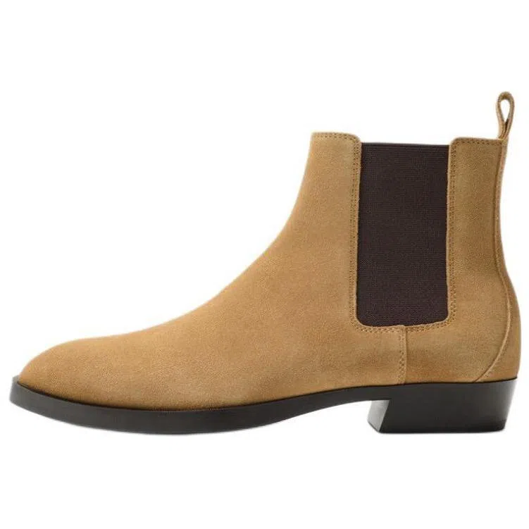 ZARA Chelsea Boots Sand Brown
