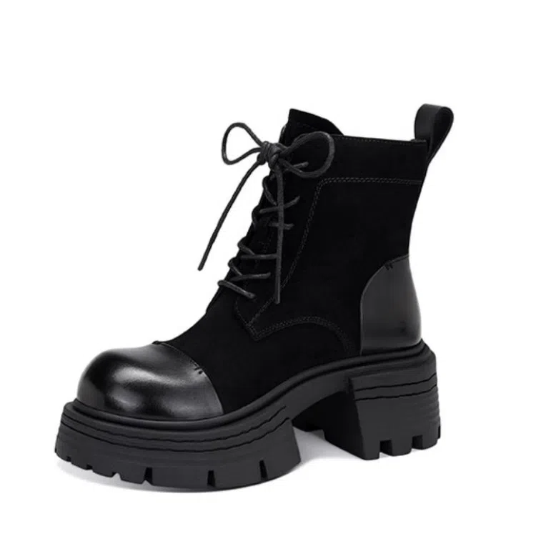 Jessica Sophia Cool Lace-up Platform Martin Boots 5.5cm