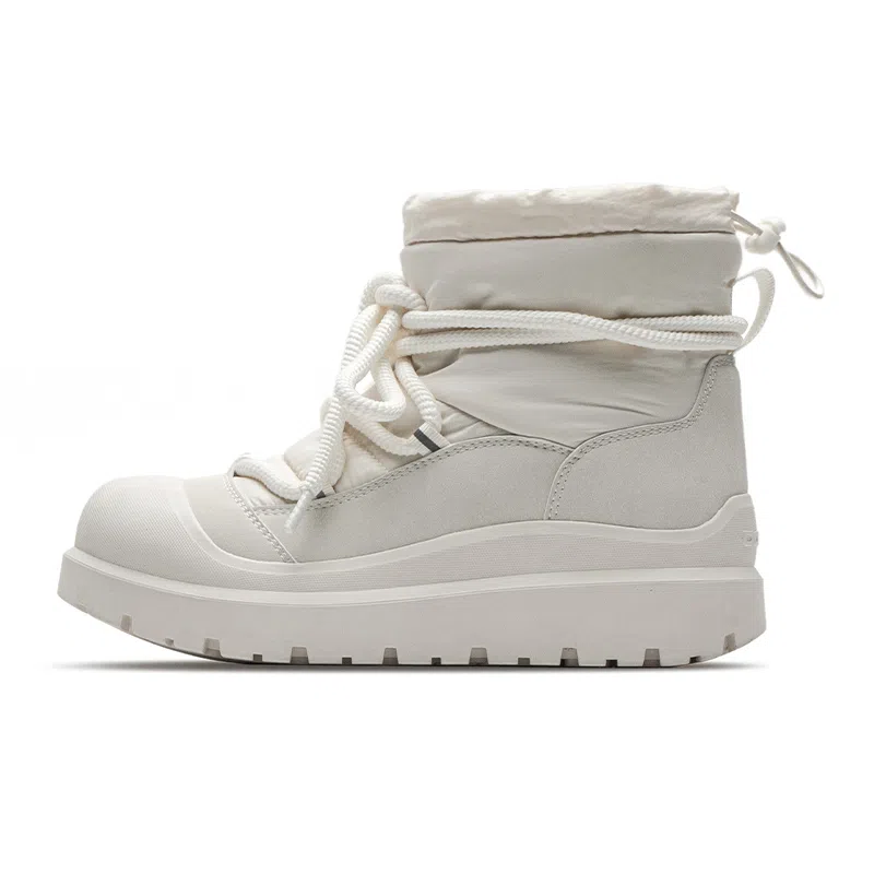 Mule Donkey Snow Boots White