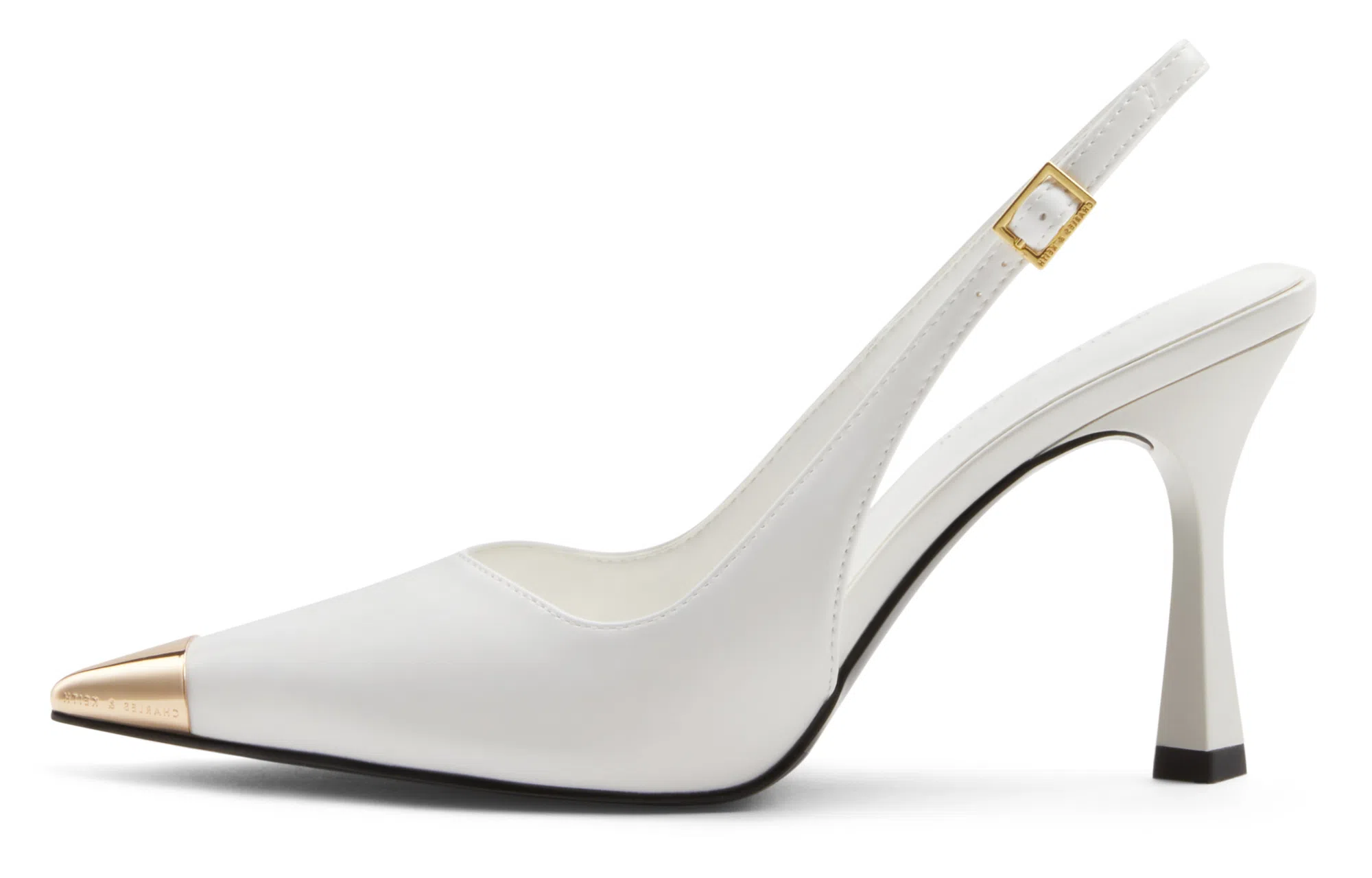 Charles & Keith PU Pointed Toe Heeled Sandals