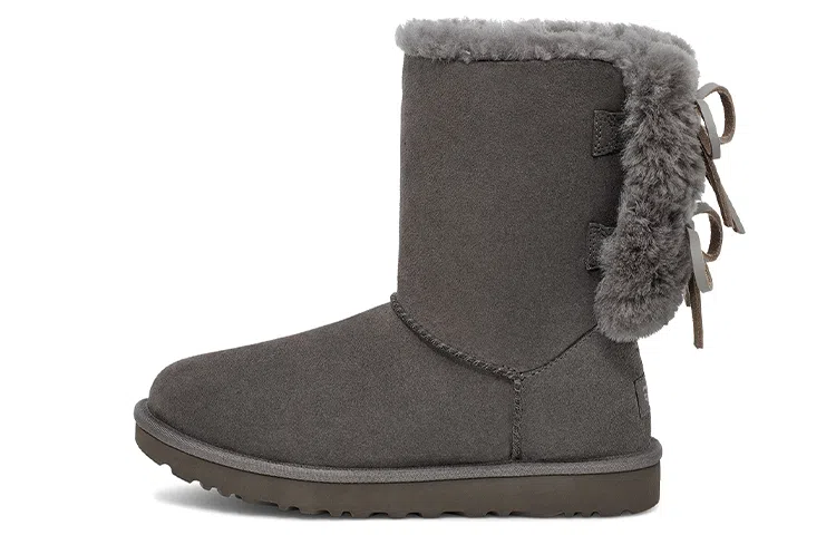 UGG Classic Double Bow Short Charcoal