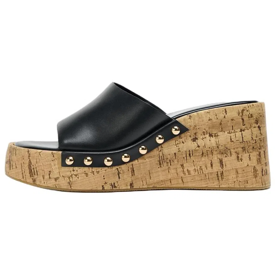 ZARA Slip-On Sandals Black