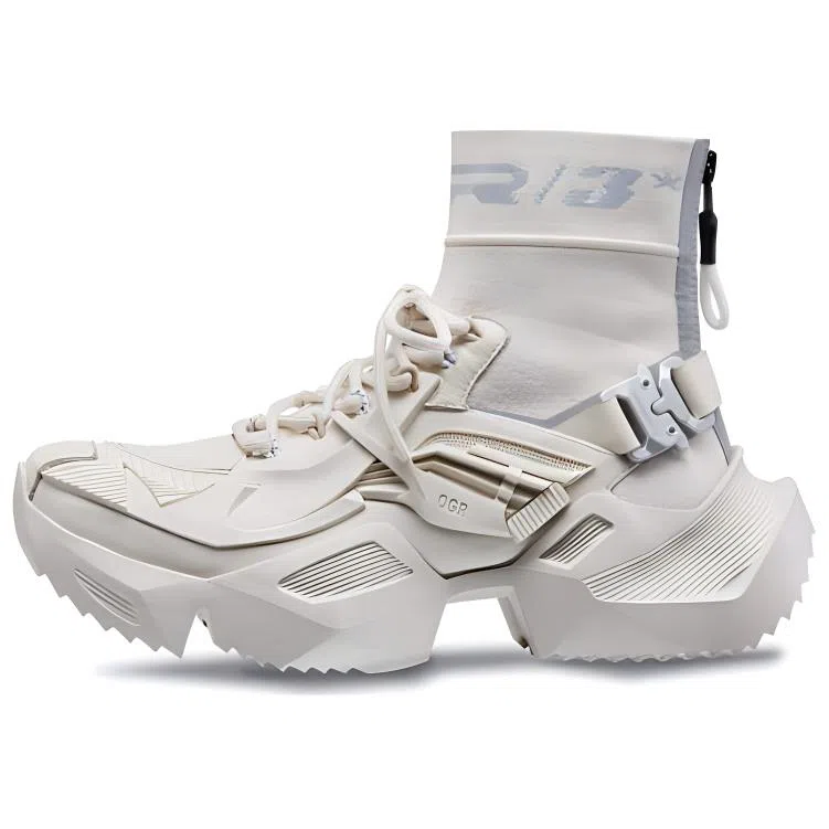 OGR MECHA Couture Tactical Boots Beige