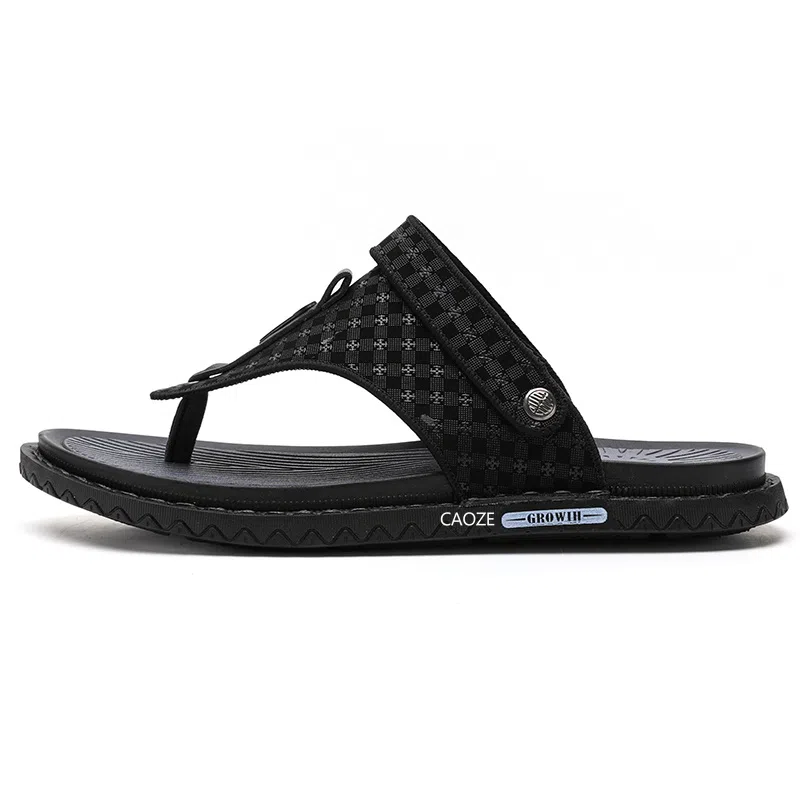潮泽 时尚潮流 防磨人字拖鞋 男款
