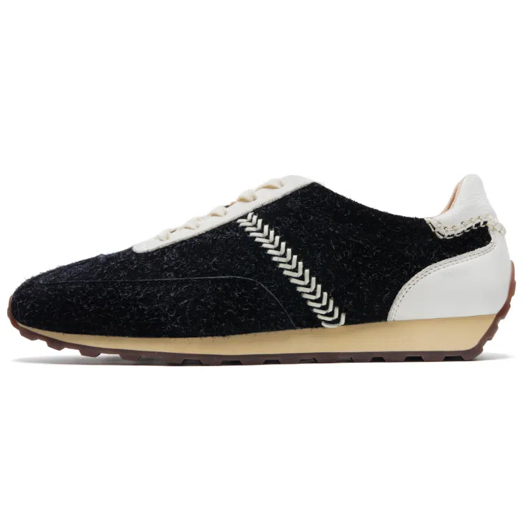 Foot Industry Mid-Top Retro Running Shoes Charcoal Grey