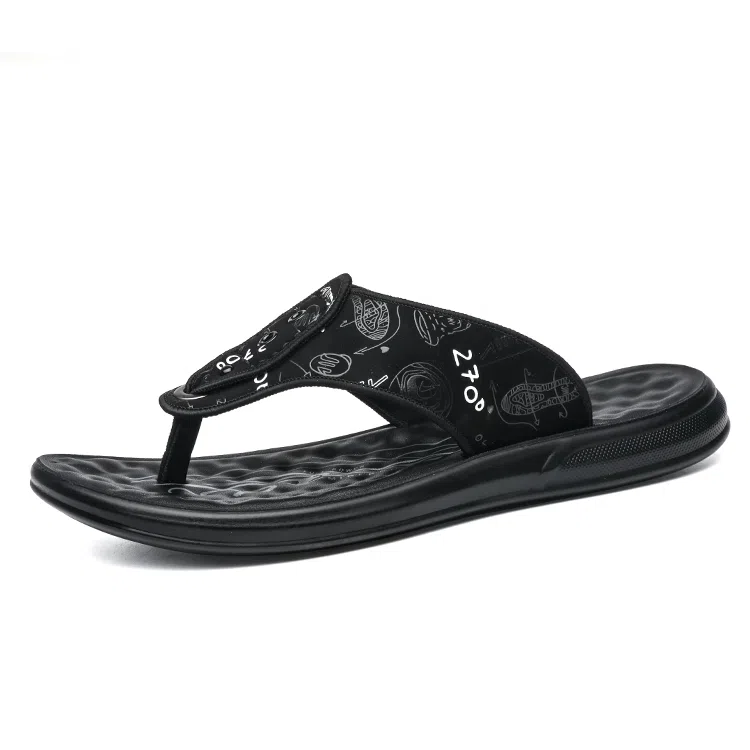 FAPAI Flip Flops Black White
