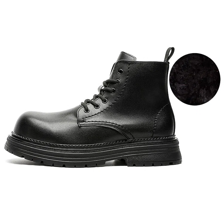 BrandName English High-top Workwear Boots Black