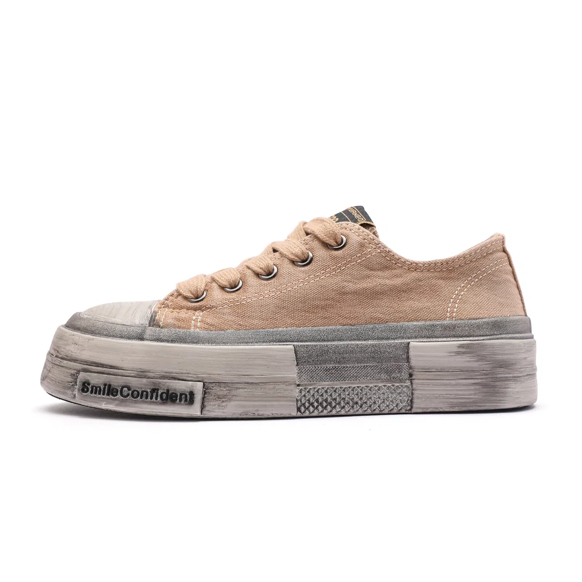 Mengsai Brown Canvas Sneakers