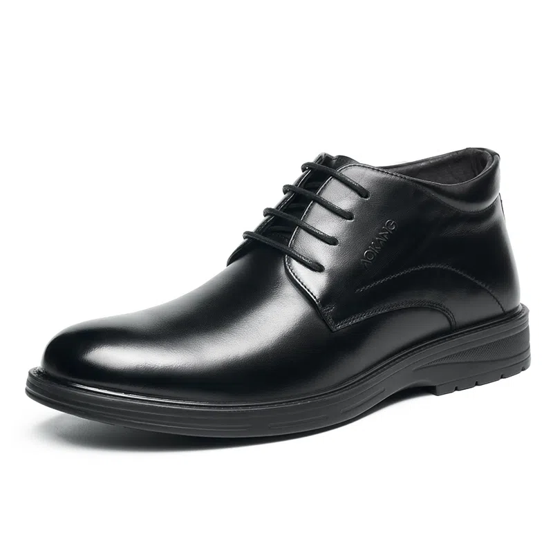 AOKANG Black Leather Boots