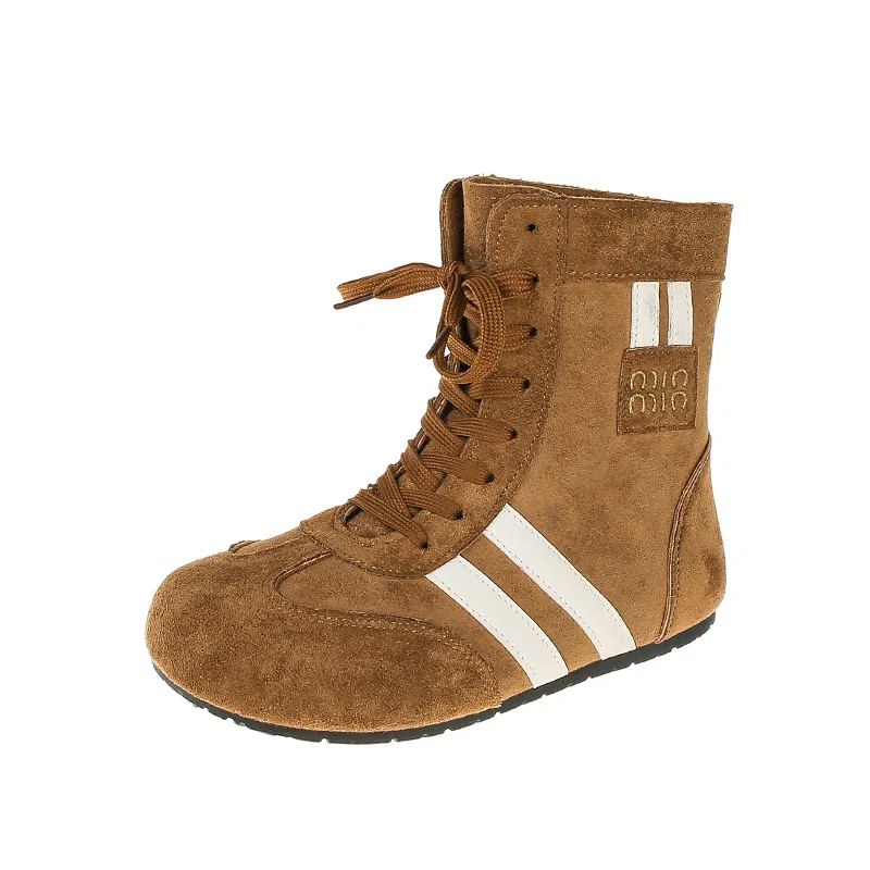 SHUMO Retro Double Stripe Boots