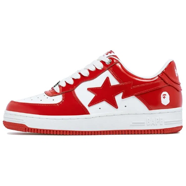 A BATHING APE STA Low Red White