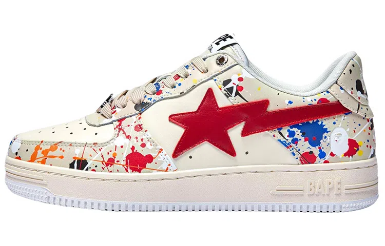 A BATHING APE STA White Red