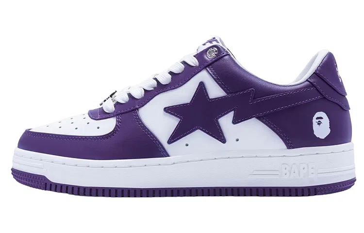 A BATHING APE STA White Purple