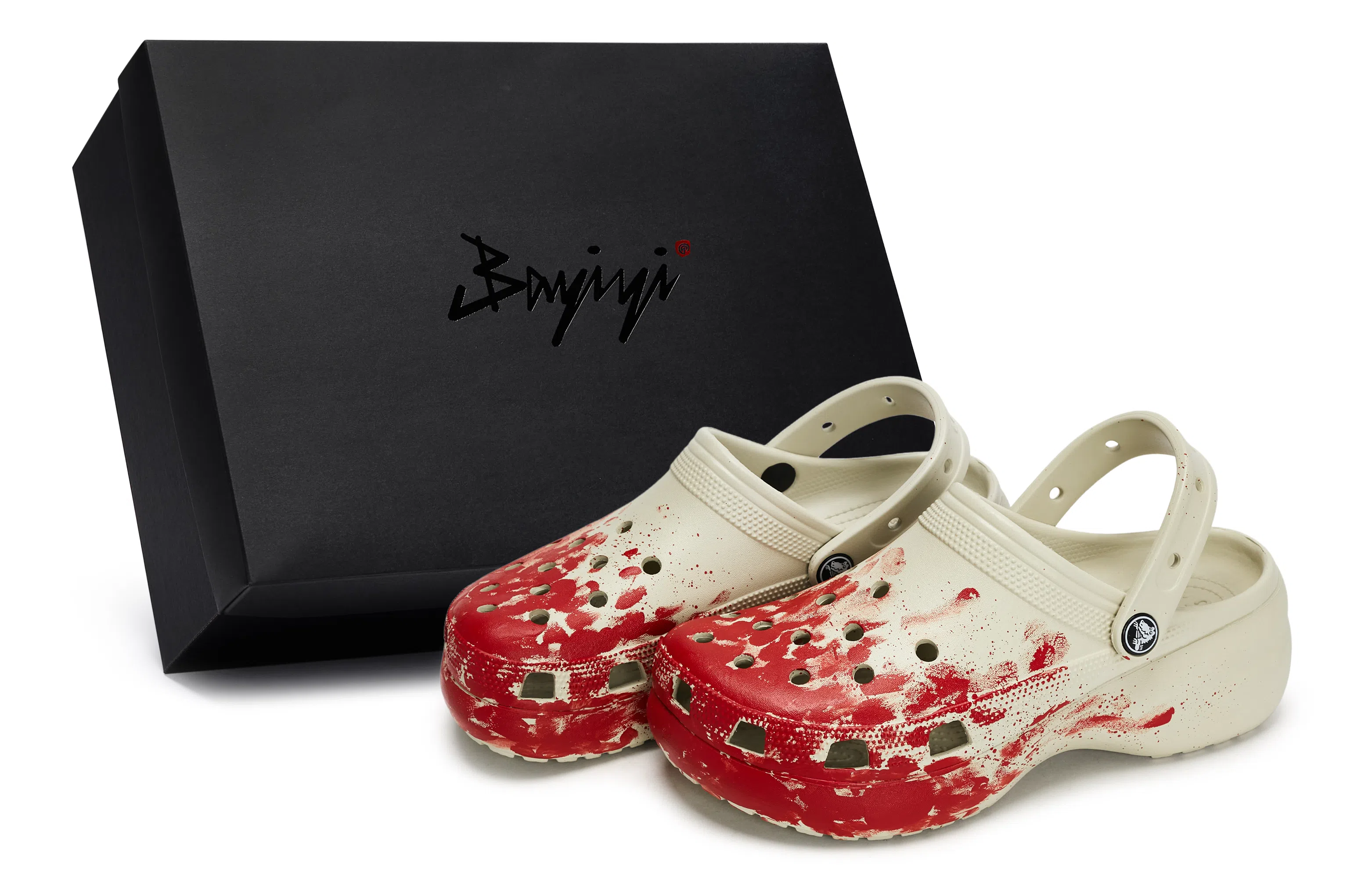 Crocs Classic Platform Clog Bone White Red