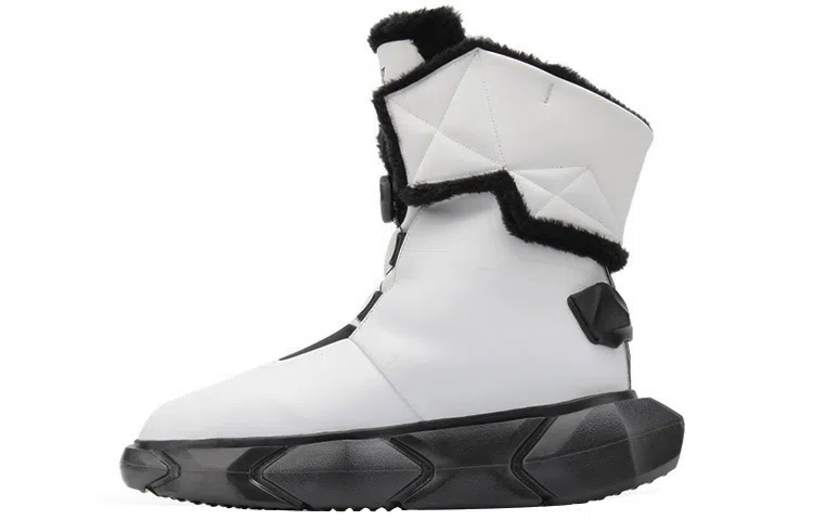 NORVINCY Snow Boots Black White