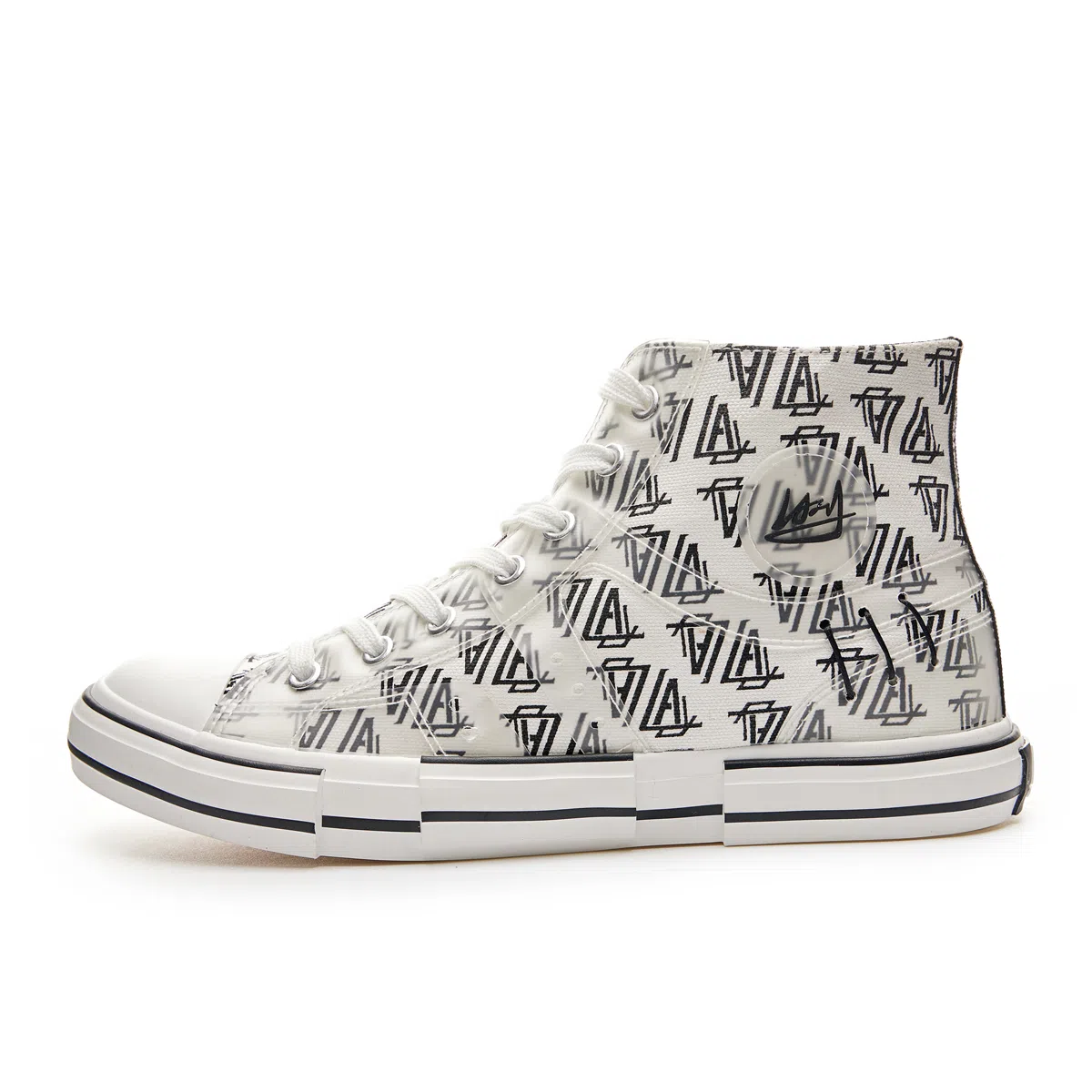 LAZY BONS Canvas High Top White