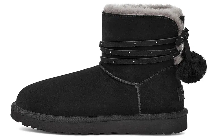 UGG Mini Bailey Bow Pom Black