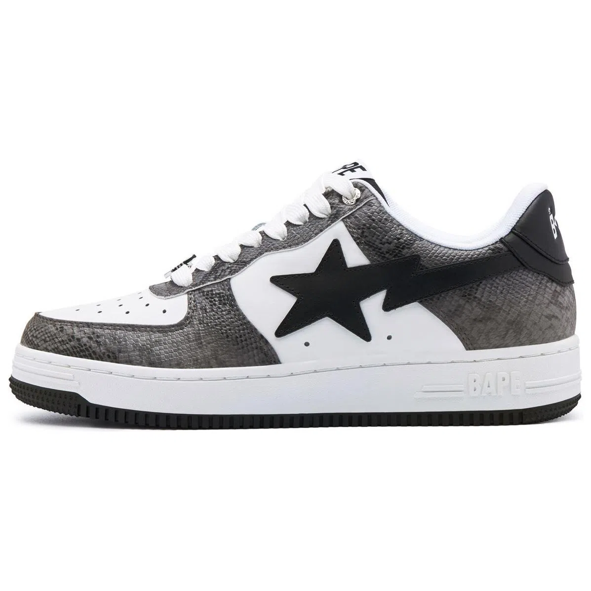 A BATHING APE STA Low Black White