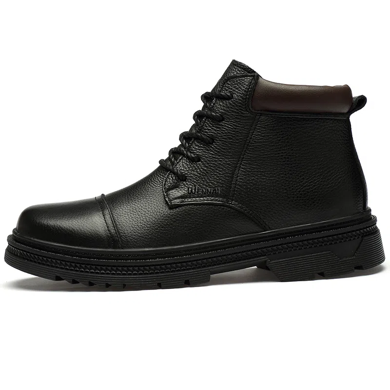 文耐 时尚百搭 短筒 马丁靴 男女同款 黑色