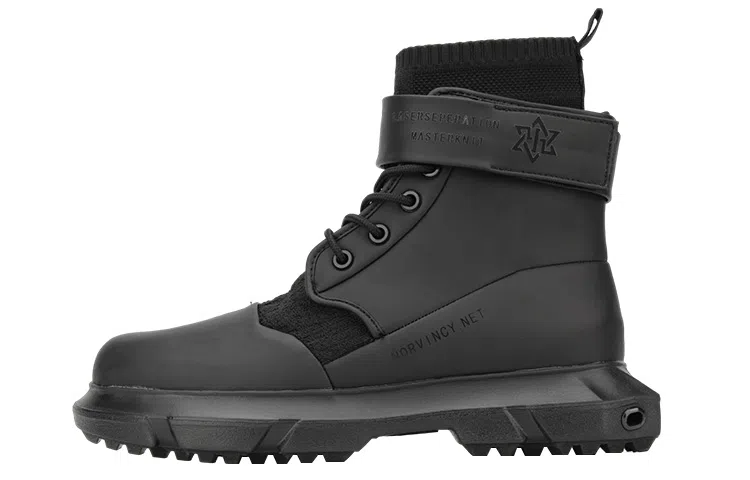NORVINCY Retro Matte Sock Martin Boots Black