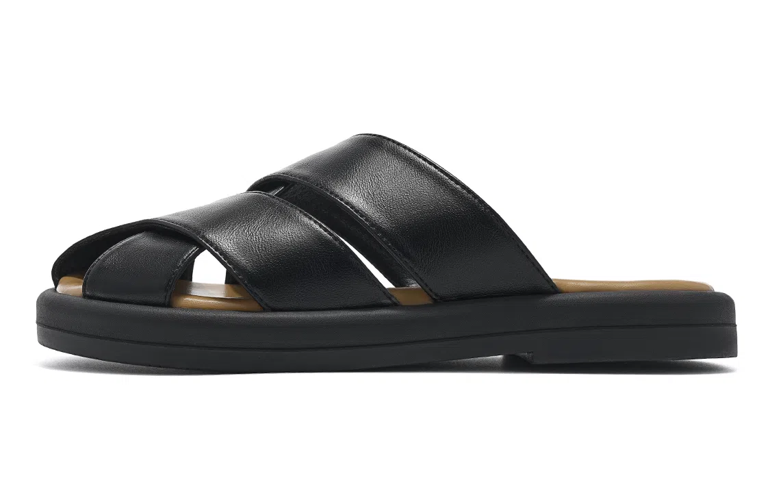 EBLAN Cross Strap Clog Black