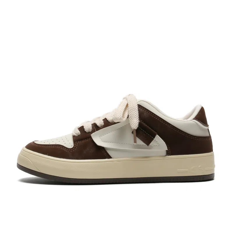 Mengsai Brown Low-top Sneakers