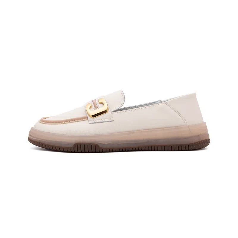 ZHR PU C Buckle Loafers