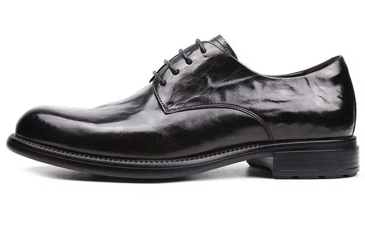 Satchi Classic Leather Dress Shoes Black