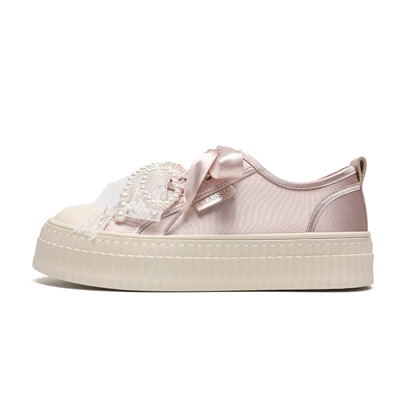 ZHR Crush Pearl Satin Ribbon Sneakers